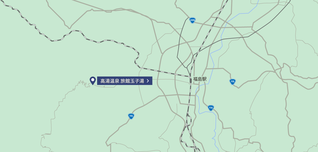 リゾート施設マップ福島市エリア