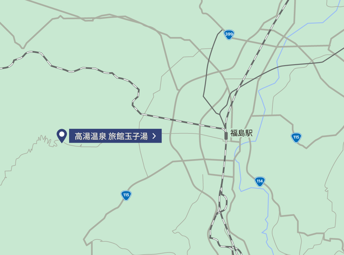 リゾート施設マップ福島市エリア